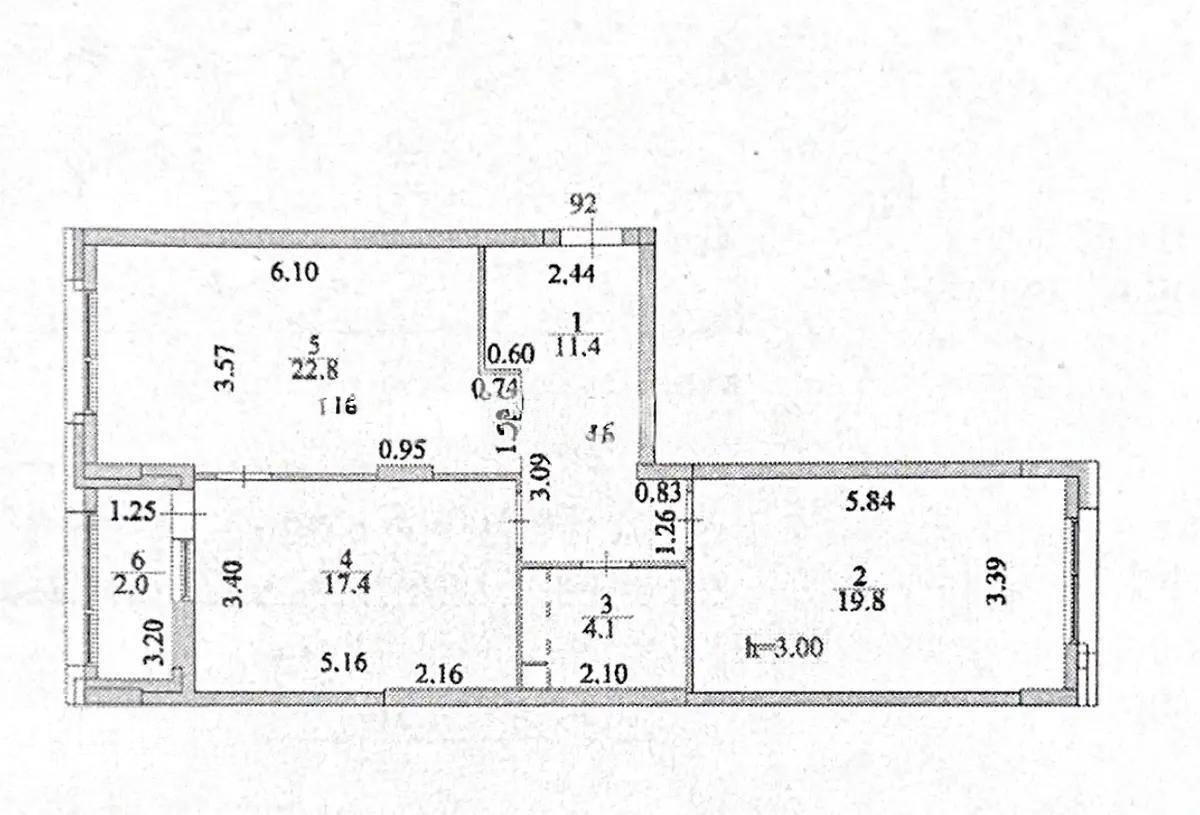 Продажа 3-комнатной квартиры, 77.5 м² в Астане