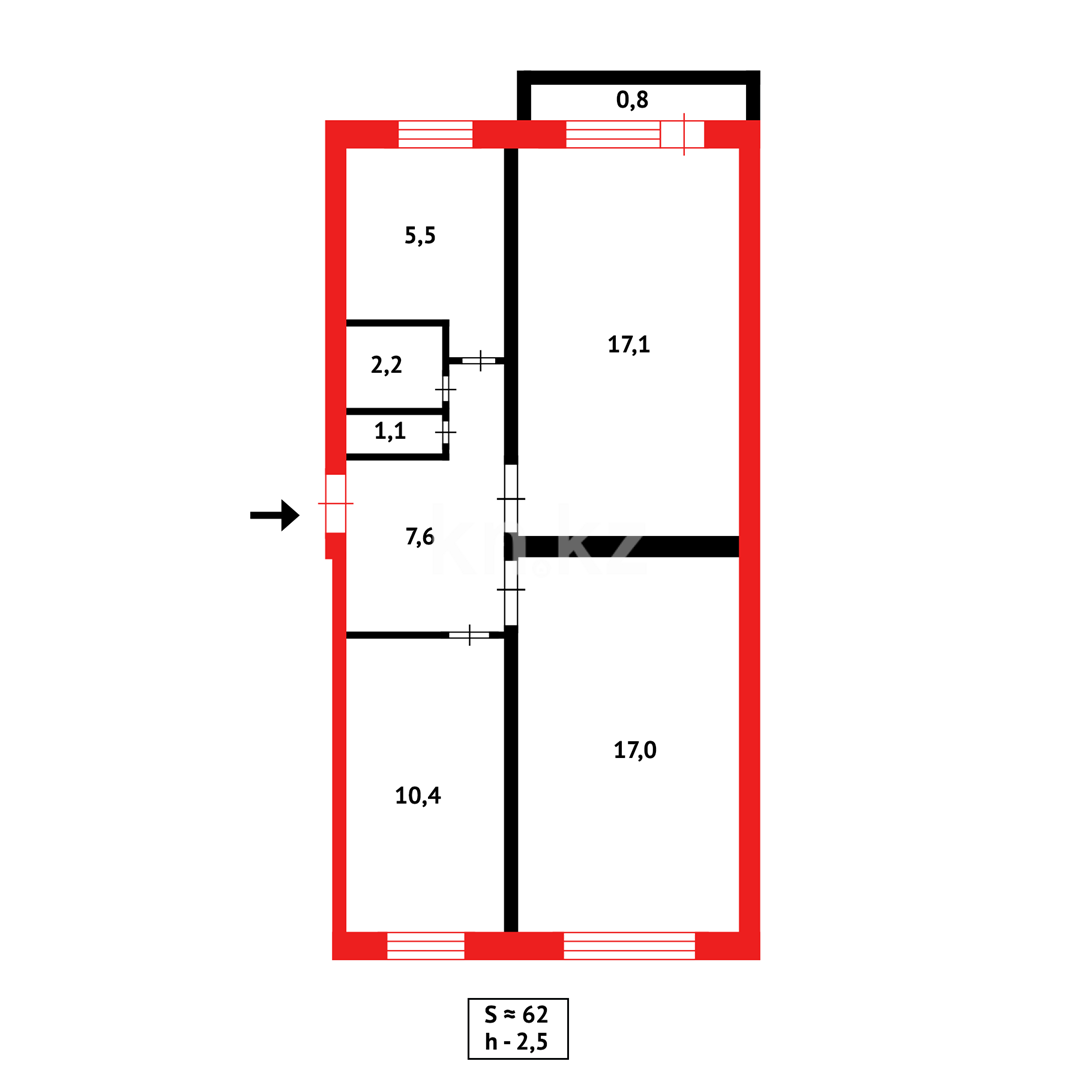 Продажа 3-комнатной квартиры, 61 м², мкр-н 3 в Абае - фото 11