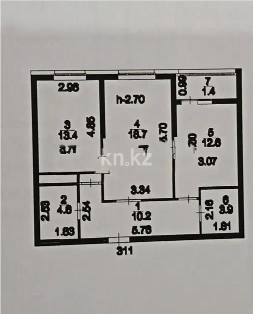 Продажа 2-комнатной квартиры, 64.8 м² - Продажа двухкомнатных квартир в блочном доме в Казахстане фото 1 из 1