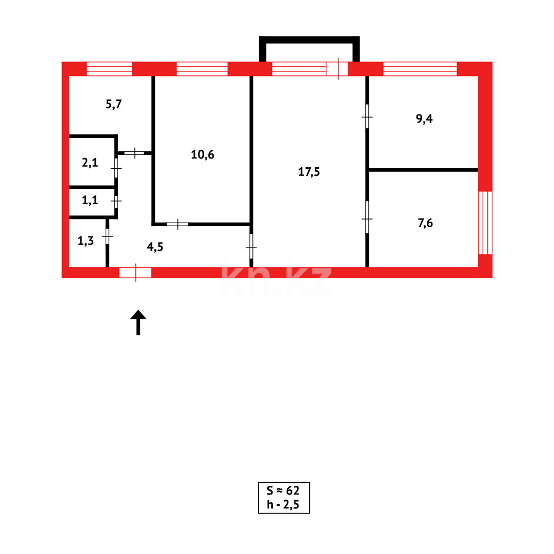 Продажа 4-комнатной квартиры, 62 м² в Абае - фото 9