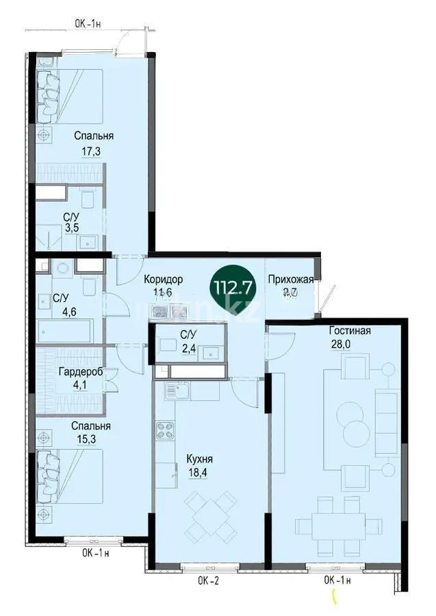 Продажа 3-комнатной квартиры, 110 м² - Продажа недвижимости в Алматы - страница 25 фото 4 из 4