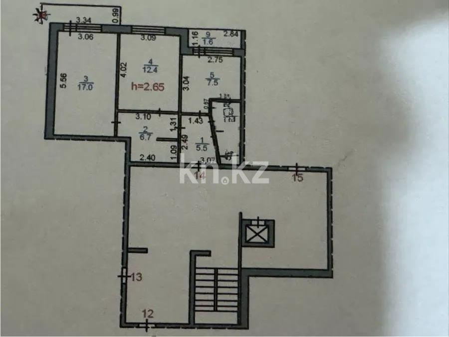 Продажа 2-комнатной квартиры, 55 м² - Продажа  двухкомнатных квартир в Караганде фото 1 из 1