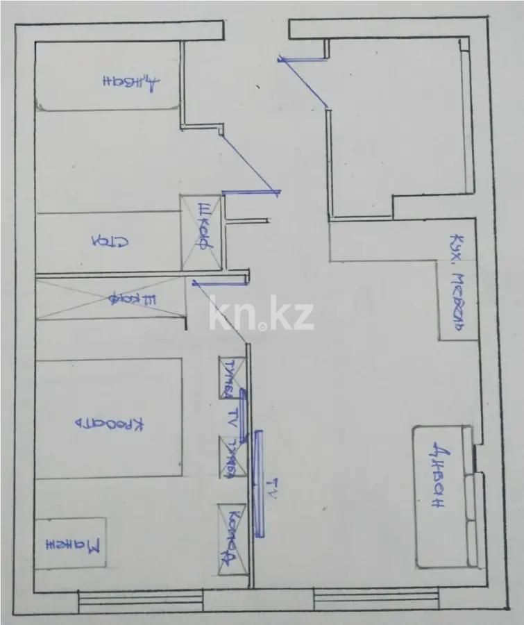 Продажа 3-комнатной квартиры, 51.8 м², ул. Халиуллина, дом  196/1 - Продажа  трехкомнатных квартир в Алматы без посредников фото 1 из 1
