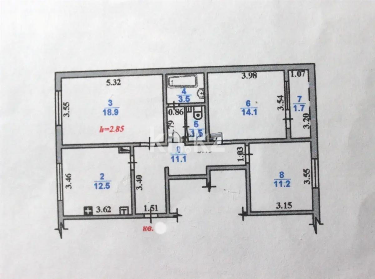 Продажа 3-комнатной квартиры, 78.5 м² в Алматы