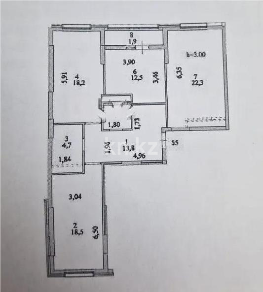 Продажа 3-комнатной квартиры, 95 м², ул. Е-429, дом  14 в Астане