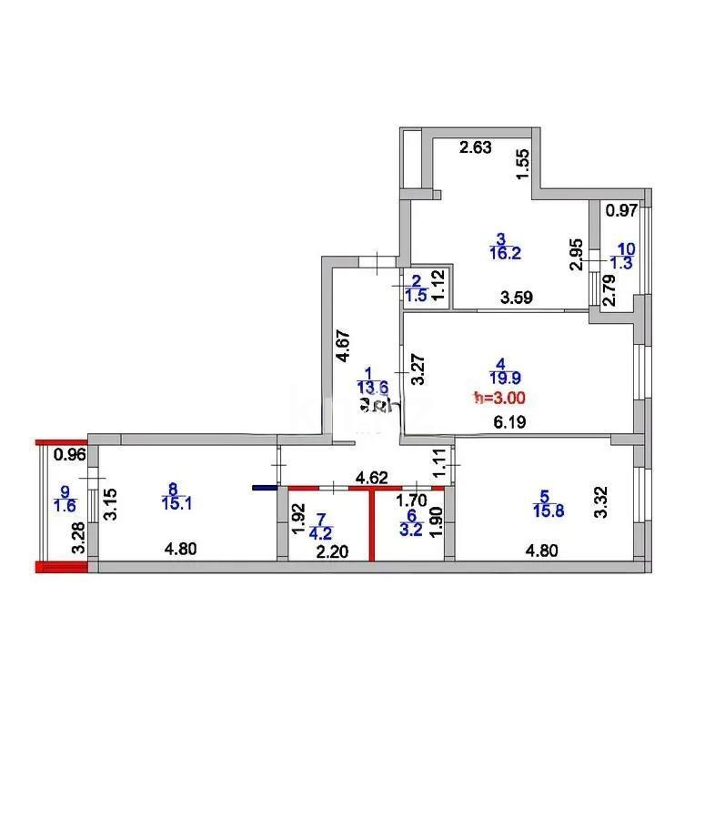 Продажа 3-комнатной квартиры, 93 м², ул. Орынбор, дом  10/1 в Астане - фото 2