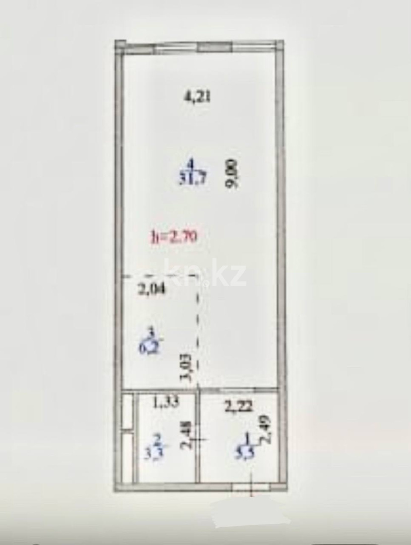 Продажа 1-комнатной квартиры, 47 м² в Астане - фото 2