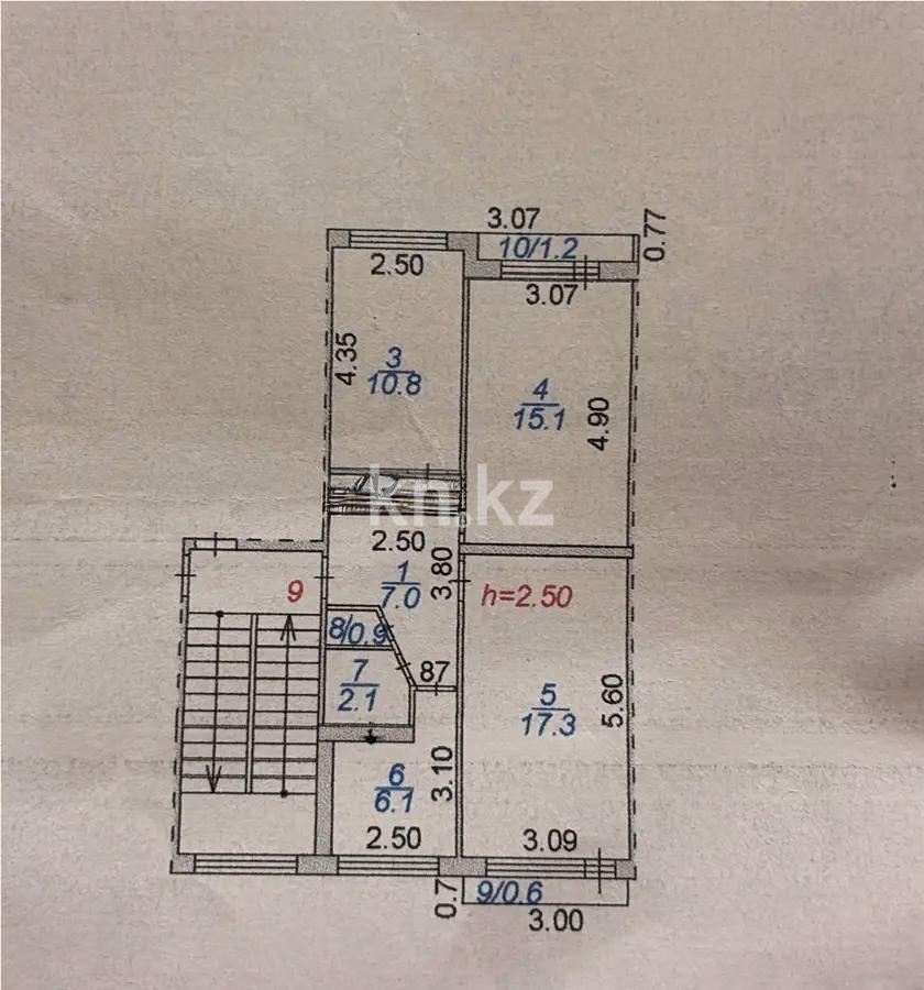 Продажа 3-комнатной квартиры, 61 м², мкр-н 16, дом  20 - Продажа  трехкомнатных квартир в Караганде с фото фото 1 из 1