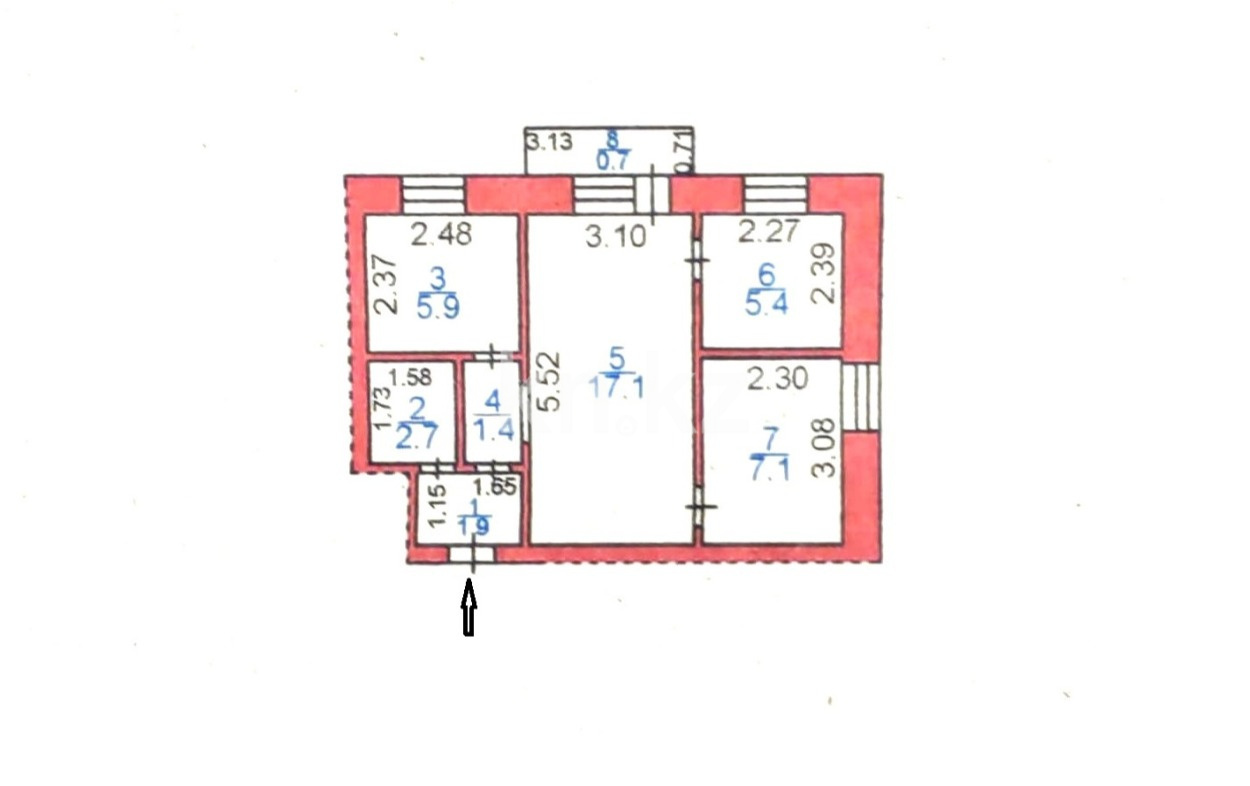 Продажа 3-комнатной квартиры, 42 м², ул. Магнитогорская, дом  2 в Караганде - фото 27