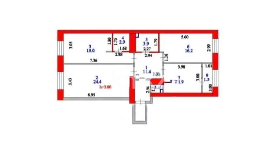 Продажа 3-комнатной квартиры, 92 м² в Астане - фото 6