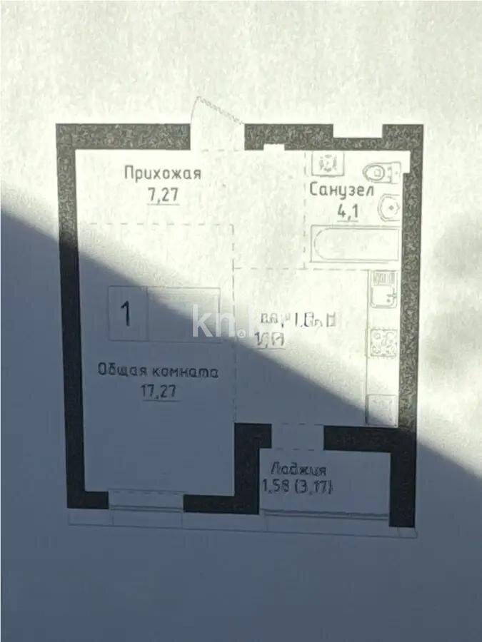 Продажа 1-комнатной квартиры, 40 м² в Астане