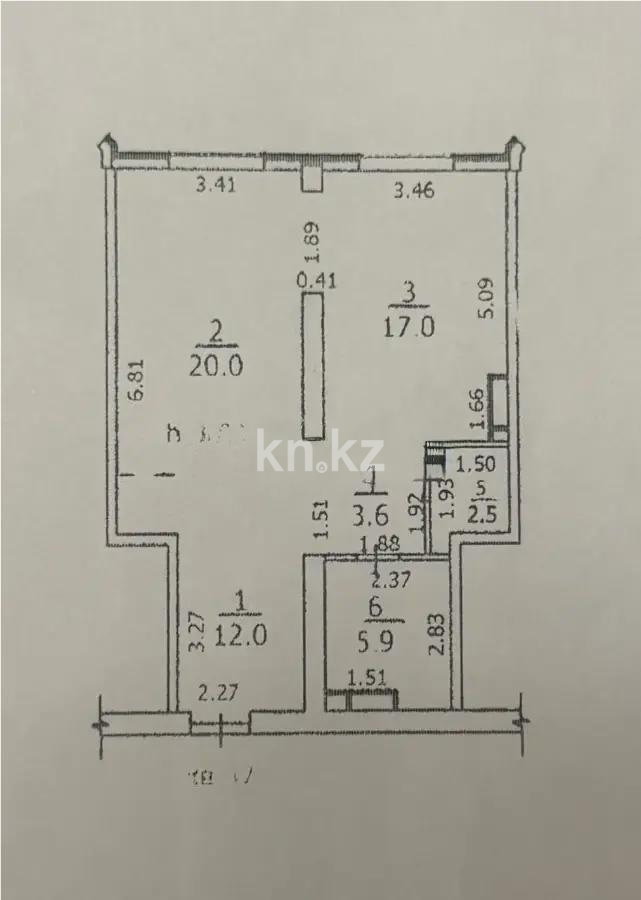 Продажа 1-комнатной квартиры, 61 м² - Продажа  однокомнатных квартир в новостройках Алматы - страница 6 фото 3 из 3