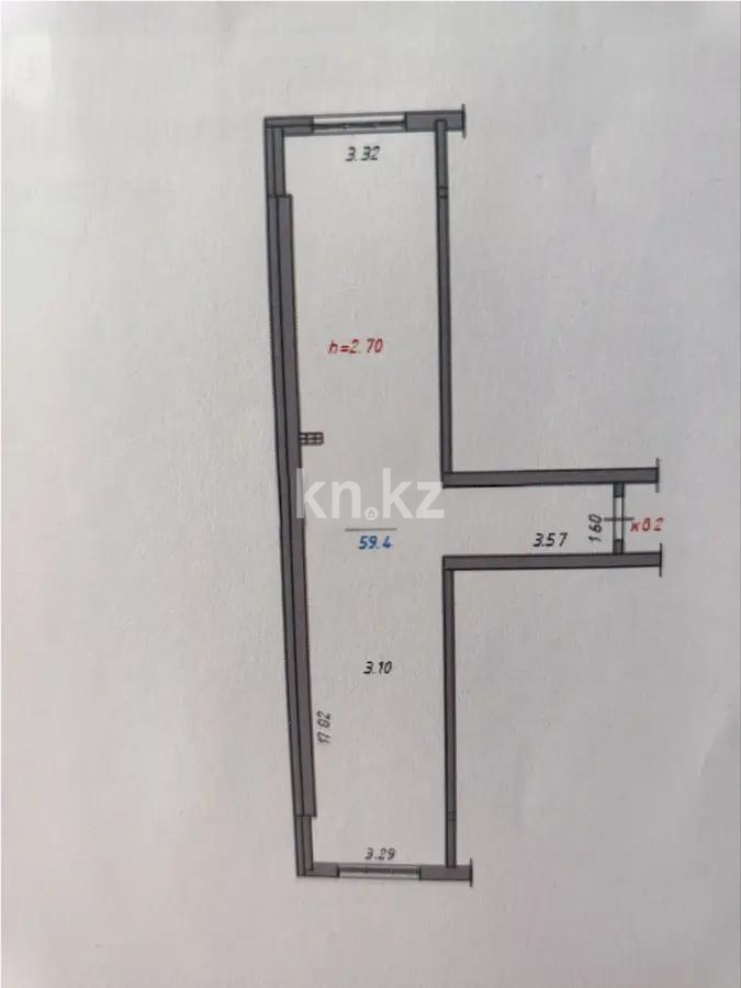 Продажа 2-комнатной квартиры, 59.5 м², ул. Муратбаева, дом  14 в Алматы