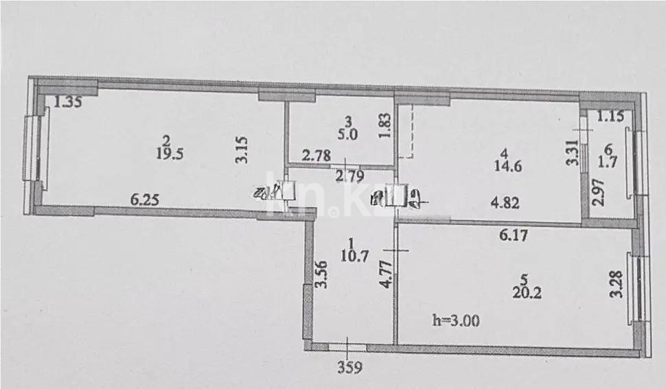 Продажа 2-комнатной квартиры, 71.7 м² в Астане