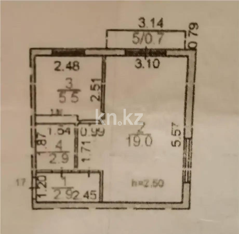 Продажа 1-комнатной квартиры, 31 м², пр. Н. Абдирова, дом  33 - Продажа  однокомнатных квартир в Караганде фото 4 из 4