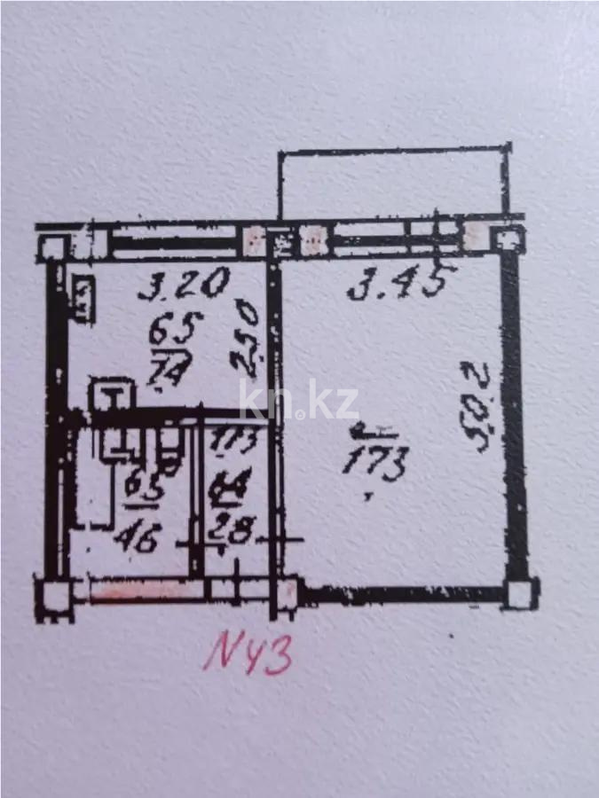 Продажа 1-комнатной квартиры, 32.1 м², пр. Гагарина, дом  286 в Алматы