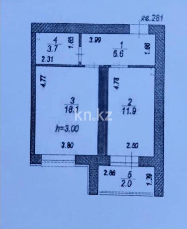 Продажа 1-комнатной квартиры, 42.3 м² в Астане