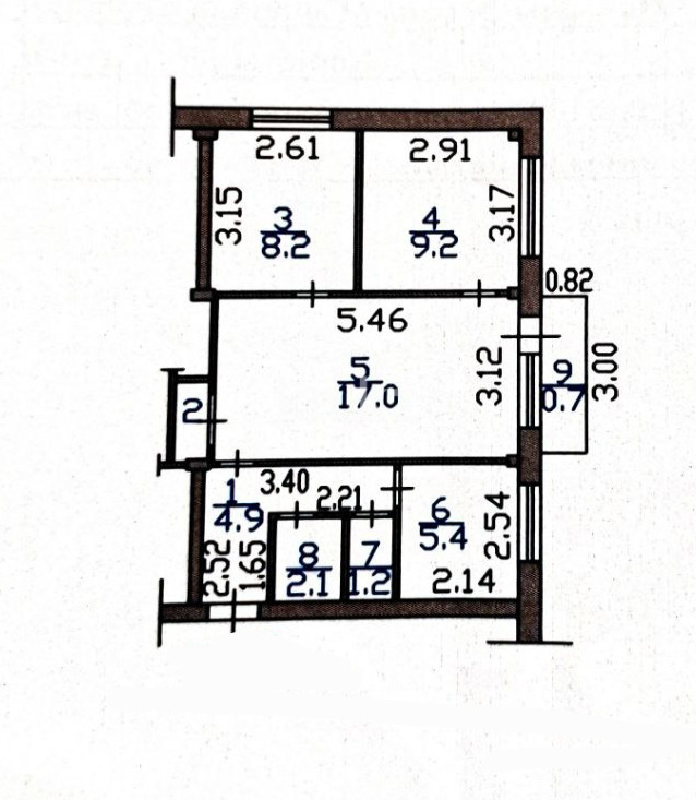 Продажа 3-комнатной квартиры, 50 м², ул. Михаэлиса, дом  22/1 - Продажа  трехкомнатных квартир в Усть-Каменогорске фото 1 из 11