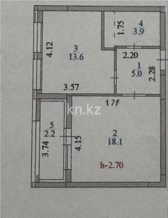 Продажа 1-комнатной квартиры, 42.8 м² в Астане - фото 5
