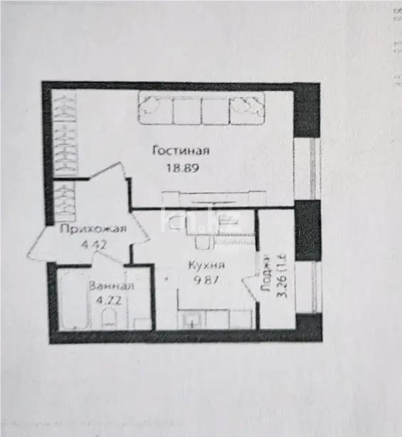 Продажа 1-комнатной квартиры, 39 м² - Продажа недвижимости в Казахстане - страница 21 фото 1 из 1