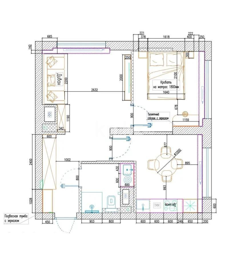 Продажа 2-комнатной квартиры, 47 м², пр. Аль-Фараби, дом  11/1 - Продажа квартир в новостройках Астаны без посредников с фото фото 1 из 1
