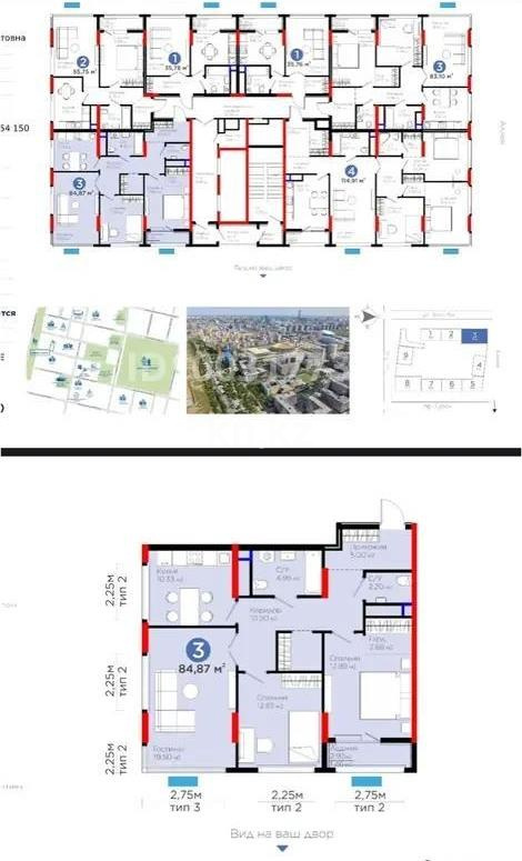 Продажа 3-комнатной квартиры, 84.87 м², пр. Туран, дом  57д - Продажа квартир в Казахстане фото 1 из 1
