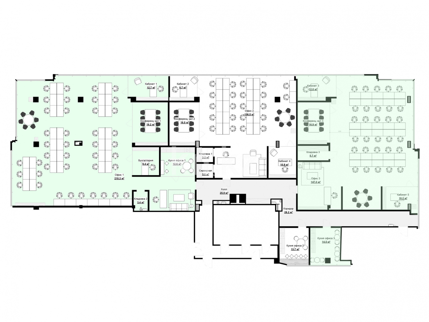 Аренда , ул. Наурызбай батыра, дом  17А - Аренда офисных и торговых помещений в Алматы фото 10 из 10