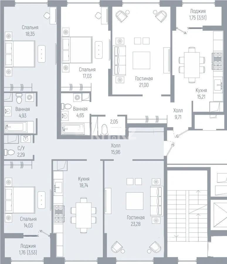 Продажа 5-комнатной квартиры, 170 м², ул. Жошы хана, дом  20 - Продажа квартир в Астане фото 1 из 1