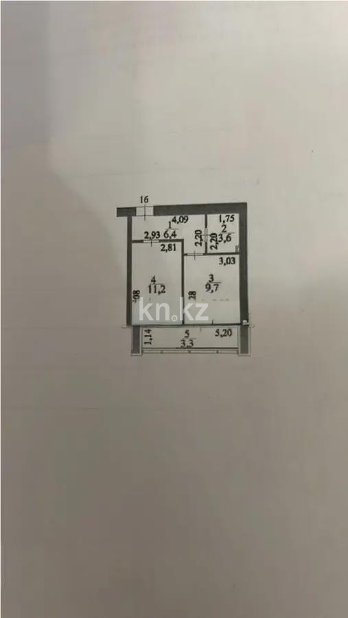 Продажа 1-комнатной квартиры, 34.2 м², ул. А-52, дом  8 - Продажа  однокомнатных квартир в новостройках Астаны без посредников фото 1 из 1