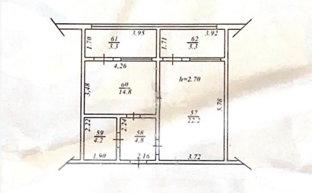 Продажа 1-комнатной квартиры, 52 м², мкр-н Аксай-1а, дом  28 - Продажа  однокомнатных квартир в новостройках Алматы без посредников с фото фото 4 из 4