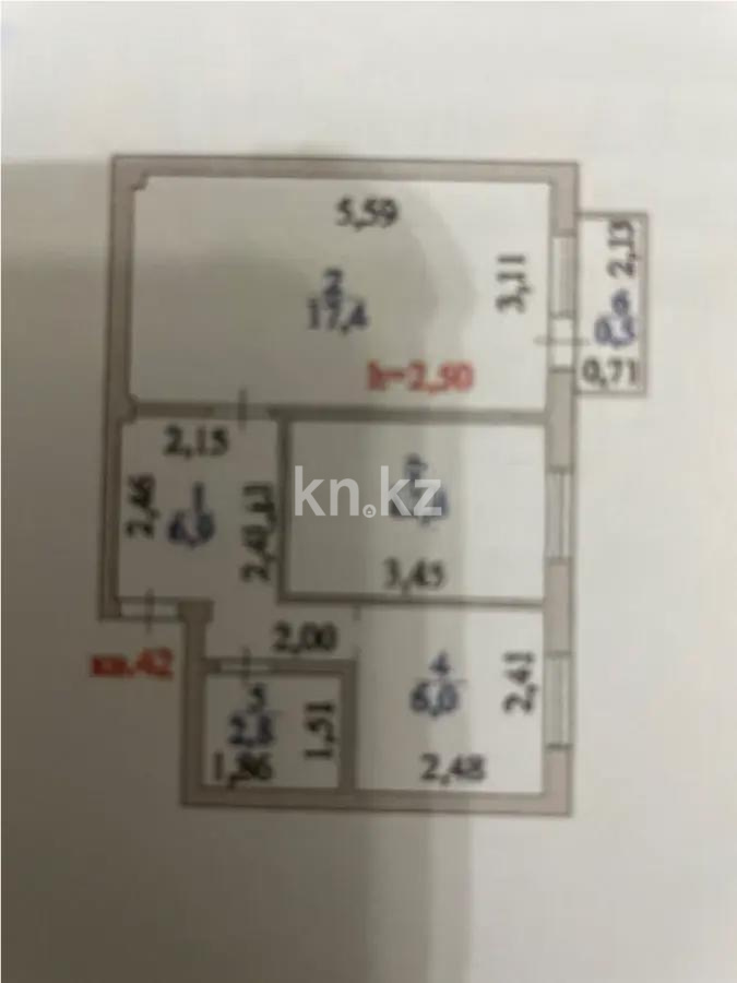 Продажа 2-комнатной квартиры, 42 м², ул. Маскеу, дом  29 - Продажа  двухкомнатных квартир в Астане с фото фото 1 из 1