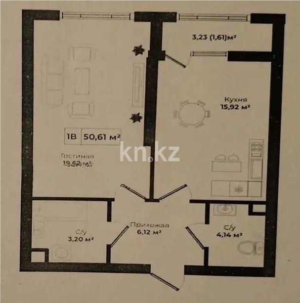 Продажа 2-комнатной квартиры, 51 м², пр. Абая, дом  118 - Продажа  двухкомнатных квартир в Алматы фото 1 из 1
