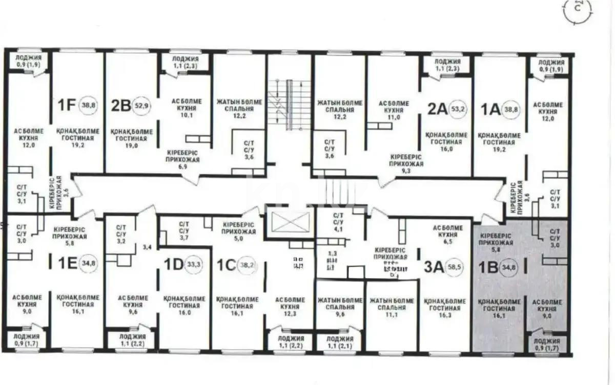 Продажа 1-комнатной квартиры, 35 м², пр. Райымбека, дом  590/15 - Продажа  однокомнатных квартир в новостройках Алматы фото 1 из 1