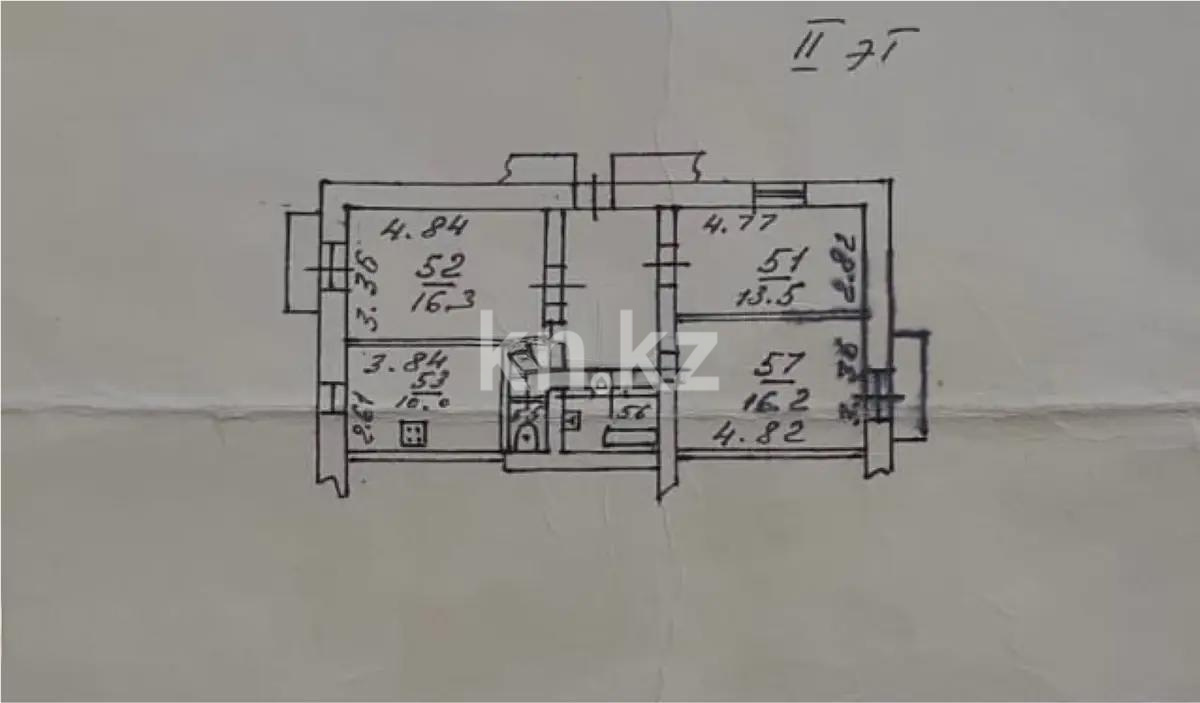 Продажа 3-комнатной квартиры, 73 м², ул. Толе би, дом  130а - Продажа квартир в Алматы фото 1 из 1
