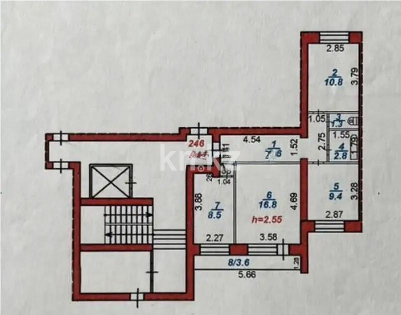 Продажа 3-комнатной квартиры, 63 м² - Продажа  трехкомнатных квартир в Караганде на Юго-Востоке фото 6 из 6