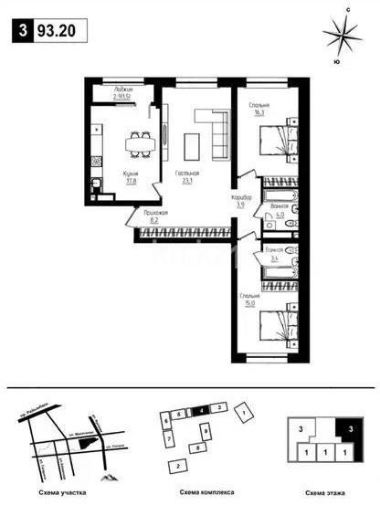 Продажа 3-комнатной квартиры, 94 м² - Продажа трехкомнатных квартир от собственников в Алматы - страница 2 фото 1 из 1