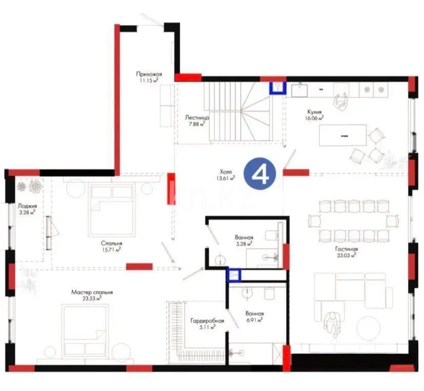 Продажа 4-комнатной квартиры, 179 м² - Продажа четырехкомнатных квартир от собственников в Астане - страница 11 фото 1 из 1