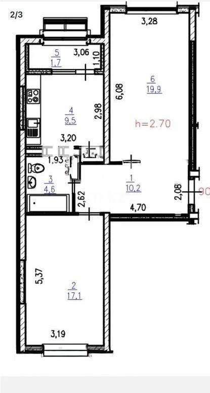Продажа 2-комнатной квартиры, 65 м² - Продажа квартир в новостройках Алматы без посредников - страница 6 фото 1 из 1