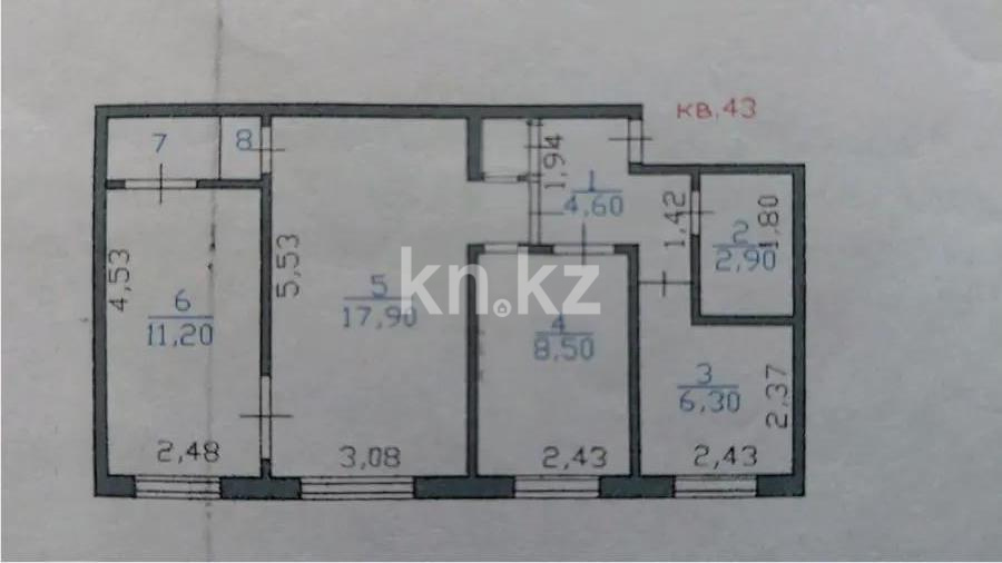 Продажа 3-комнатной квартиры, 55 м² в Астане - фото 7
