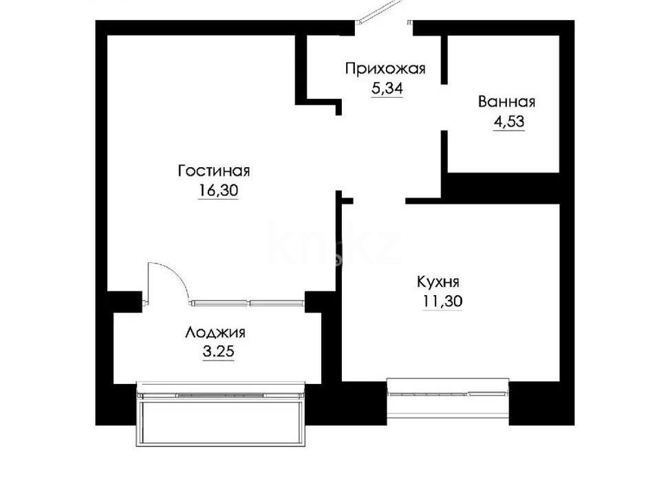 Продажа 1-комнатной квартиры, 39.3 м² в Астане - фото 4