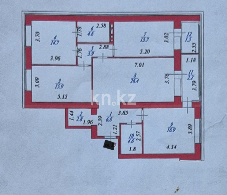 Продажа 4-комнатной квартиры, 116 м² - Продажа жилой и коммерческой недвижимости в Казахстане фото 9 из 9
