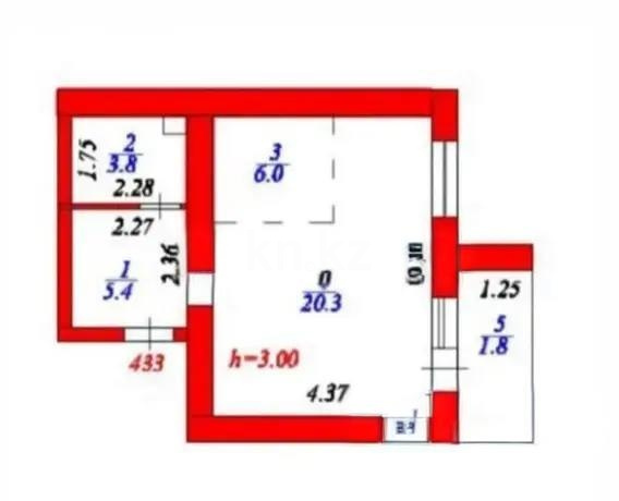 Продажа 1-комнатной квартиры, 36.8 м² в Астане