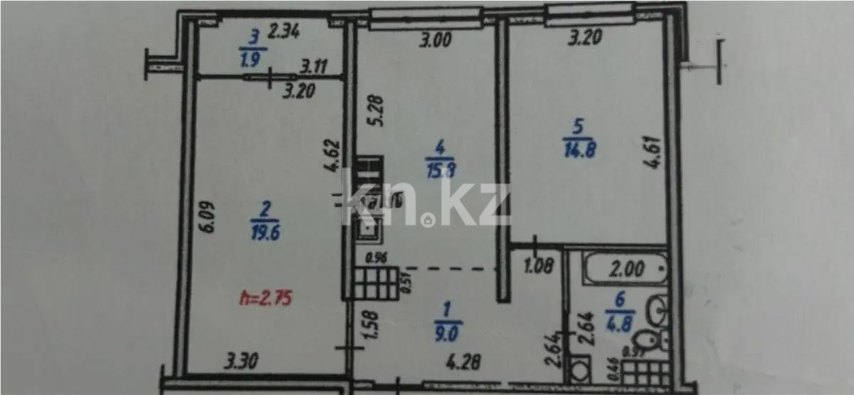Продажа 2-комнатной квартиры, 67 м², мкр-н Кайрат, дом  303/5 в Алматы - фото 2
