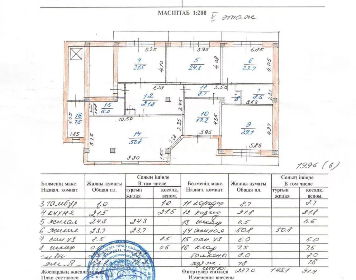 Продажа 5-комнатной квартиры, 237 м², пр. Достык, дом  117/1 - Продажа  пятикомнатных квартир в Алматы с фото фото 4 из 4