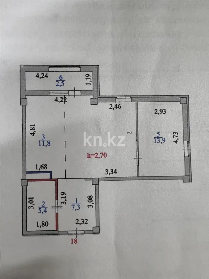 Продажа 2-комнатной квартиры, 63 м², ул. Маймекен, дом  4 - Продажа квартир в Астане с фото фото 1 из 1