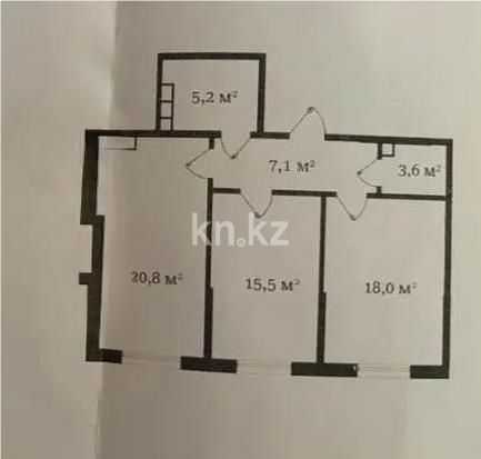 Продажа 3-комнатной квартиры, 70.2 м², пр. Рыскулова, дом  103/7 стр - Продажа  трехкомнатных квартир в новостройках Алматы фото 1 из 1