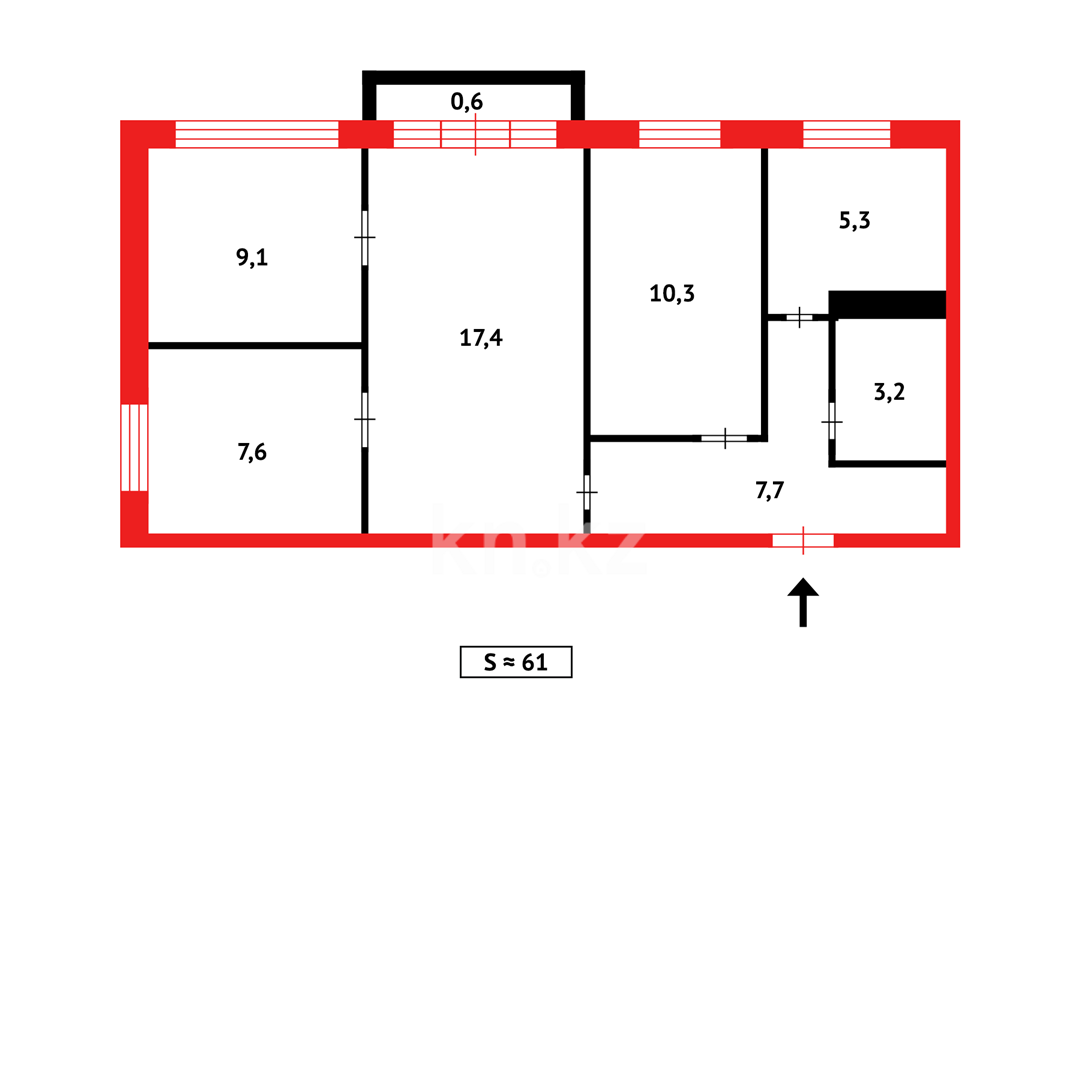 Продажа 4-комнатной квартиры, 61 м² в Темиртау - фото 18