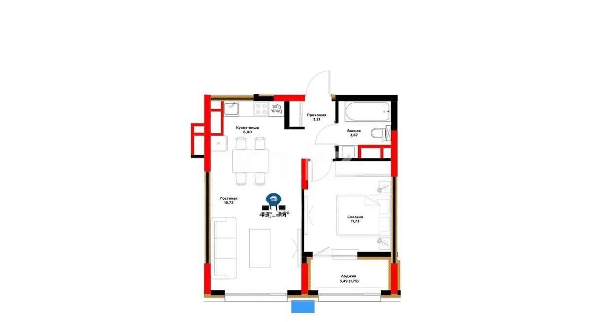 Продажа 2-комнатной квартиры, 45.28 м² - Продажа квартир в Астане - страница 23 фото 1 из 1