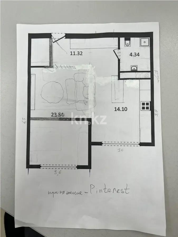 Продажа 1-комнатной квартиры, 53 м², ул. Сыбызгы, дом  100 стр - Продажа  однокомнатных квартир в новостройках Алматы фото 1 из 1