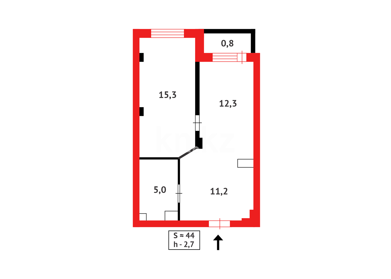 Продажа 1-комнатной квартиры, 44.3 м², пр. Женис, дом  67 - Продажа  однокомнатных квартир в новостройках Астаны фото 10 из 10